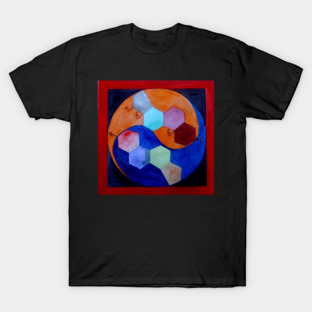 Yin and Yang with sex hormones T-Shirt by iragrit